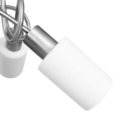 Berkfield Home Ceiling Lamp with Ceramic Shades for 3 E14 Bulbs White Cone - thumbnail 6