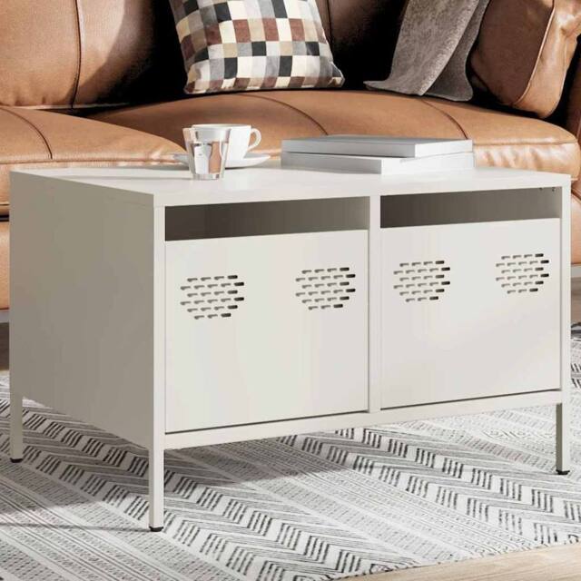 Berkfield Home TV Cabinet White 68x50x43.5 cm Cold-rolled Steel - image 1