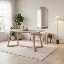 FurnitureboxUK Lulworth Whitewashed Wood Dining Table 4 Beaumont Chairs in Cream - thumbnail 2