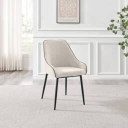 FurnitureboxUK Lulworth Whitewashed Wood Dining Table 4 Beaumont Chairs in Cream - thumbnail 9