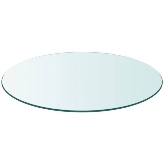Berkfield Home Table Top Tempered Glass Round 900 mm in Clear - image 1