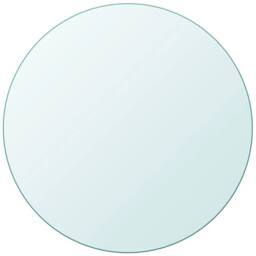 Berkfield Home Table Top Tempered Glass Round 900 mm in Clear - thumbnail 2