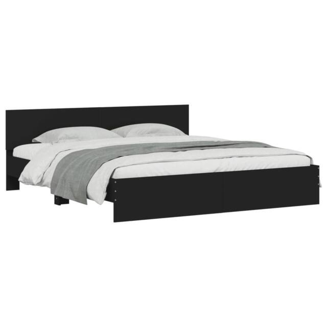 Berkfield Home Durable Bed Frame without Mattress Black 180x200 cm Super King - image 1