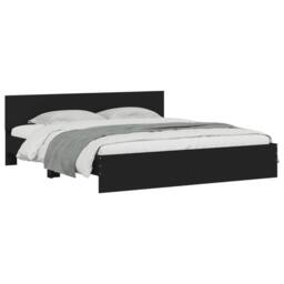 Berkfield Home Durable Bed Frame without Mattress Black 180x200 cm Super King - thumbnail 1