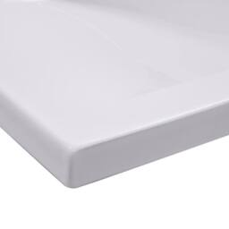 Berkfield Home Built-in Basin 101x39.5x18.5 cm Ceramic White - thumbnail 6