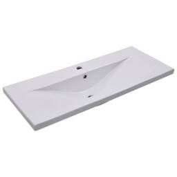 Berkfield Home Built-in Basin 101x39.5x18.5 cm Ceramic White - thumbnail 1