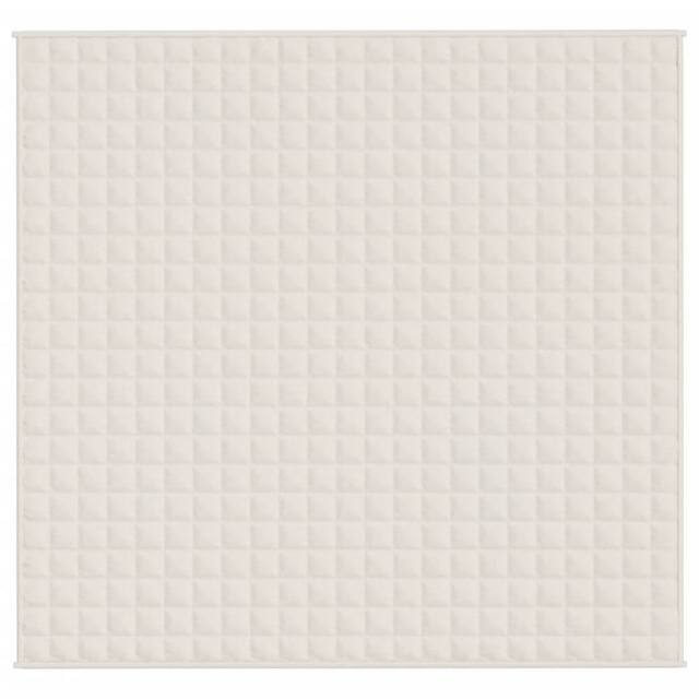 Berkfield Home Soft Weighted Blanket Light Cream 220x240 cm King 11 kg Fabric - image 1