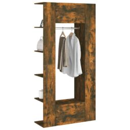 Berkfield Home Hallway Cabinets 2 pcs Smoked Oak Engineered Wood in Brown - thumbnail 4