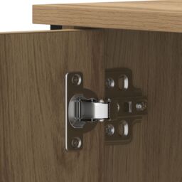 Berkfield Home TV Cabinet Artisan Oak 80x40x50 cm Engineered Wood & Steel in Beige - Size: 80 x 40 x 50 cm - thumbnail 9