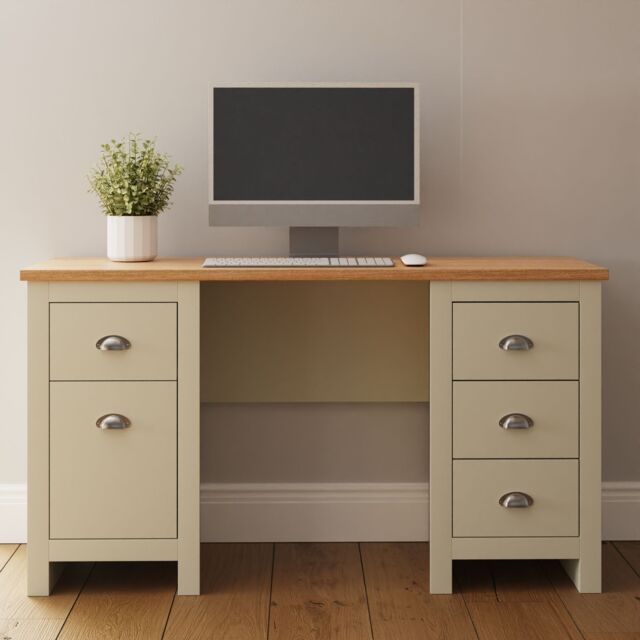 GFW Lancaster Study Desk in Cream - image 1