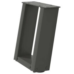 Berkfield Home Coffee Table Legs U-Shaped 2 pcs Anthracite 30x(30-31) cm Steel in Black - thumbnail 4