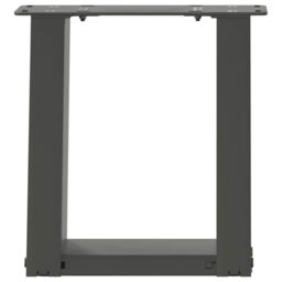 Berkfield Home Coffee Table Legs U-Shaped 2 pcs Anthracite 30x(30-31) cm Steel in Black - thumbnail 5