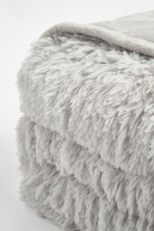 OHS Fluffy Fleece Weighted Blanket Sensory Throw, 125 x 180cm - 6kg in Silver - Size: 125 cm x 180 cm - thumbnail 6