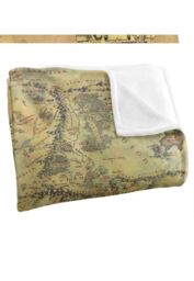 Lord of the Rings Map of Middle Earth Silky Touch Super Soft Throw Blanket 152 X 127 cm in White - thumbnail 3