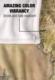 Lord of the Rings Map of Middle Earth Silky Touch Super Soft Throw Blanket 152 X 127 cm in White - thumbnail 4