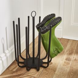 House of Home Welly Holder Stand 5 Pair Black Boot Shoe Holder Rack Round Organiser Space Saver Storage