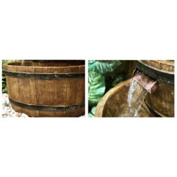 Primrose Hand Barrel Water Feature Bowl Fountain 3 Tier Cascade Garden 92cm in Brown - thumbnail 6