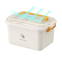 SPETLEK Medicine Storage Box yellow & white - Size: Large - thumbnail 2