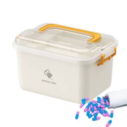 SPETLEK Medicine Storage Box yellow & white - Size: Large - thumbnail 1
