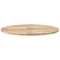Berkfield Home Table Top Round √ò90x2 cm Solid Wood Acacia in Brown - Size: 90x2 cm - thumbnail 4