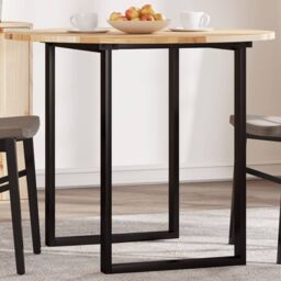 Berkfield Home Table Top Round √ò90x2 cm Solid Wood Acacia in Brown - Size: 90x2 cm - thumbnail 1