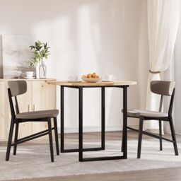Berkfield Home Table Top Round √ò90x2 cm Solid Wood Acacia in Brown - Size: 90x2 cm - thumbnail 3