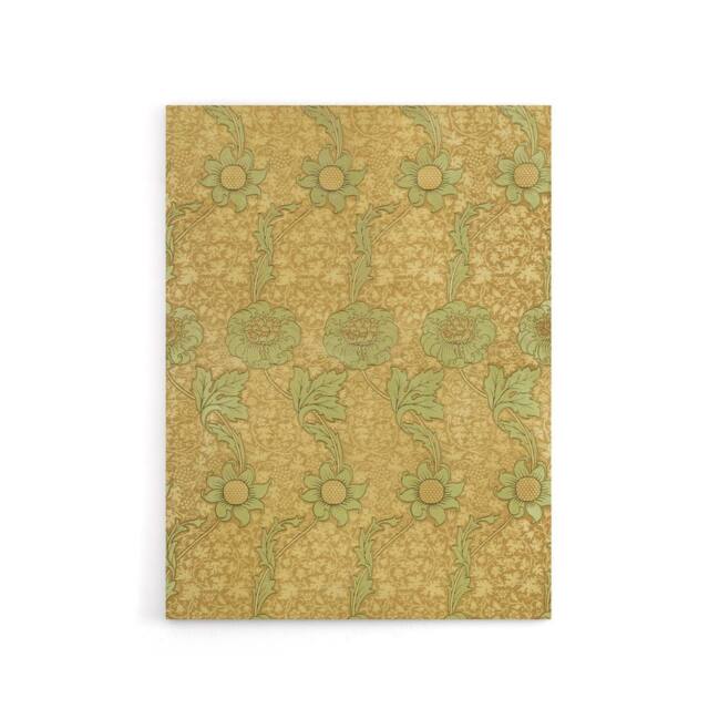 "Artery8 Kennet Floral Pattern Orange Green Canvas Wall Art Print Morris - Size: W18"" x H24""" - image 1