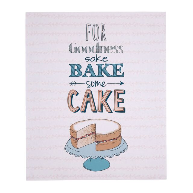 Orsina Bake Some Cake Wall Plaque, Playful Pastel Design With Bold Baking-Inspired Typography, Adds Whimsy And in White - image 1