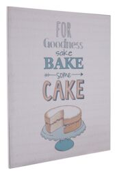 Orsina Bake Some Cake Wall Plaque, Playful Pastel Design With Bold Baking-Inspired Typography, Adds Whimsy And in White - thumbnail 2
