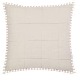 Yard Hebden Striped 100% Cotton Cushion in Natural - Size: 55 cm x 55 cm - thumbnail 3
