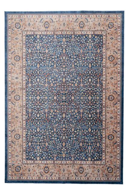 Kukoon Blue Beige Low Pile Traditional Persian Velvet Texture Area Rug - Size: 240 cm x 330 cm - image 1