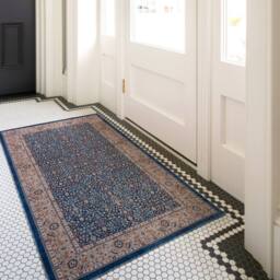 Kukoon Blue Beige Low Pile Traditional Persian Velvet Texture Area Rug - Size: 240 cm x 330 cm - thumbnail 3
