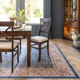 Kukoon Blue Beige Low Pile Traditional Persian Velvet Texture Area Rug - Size: 240 cm x 330 cm - thumbnail 2