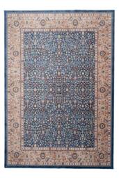 Kukoon Blue Beige Low Pile Traditional Persian Velvet Texture Area Rug - Size: 240 cm x 330 cm - thumbnail 1