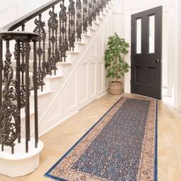 Kukoon Blue Beige Low Pile Traditional Persian Velvet Texture Area Rug - Size: 240 cm x 330 cm - thumbnail 5
