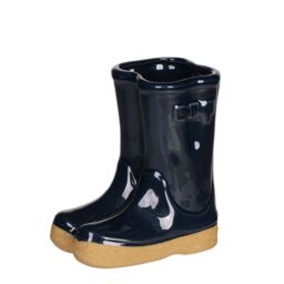 Dibor Midnight Blue Wellington Boot Ceramic Indoor Outdoor Flower Pot Garden Planter Pot H17 x W15cm - Size: Small - thumbnail 2