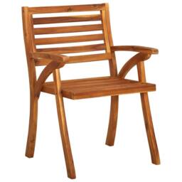 Berkfield Home Garden Chairs 3 pcs Solid Acacia Wood in Brown - thumbnail 3