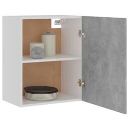 Berkfield Home Hanging Cabinets 2 pcs Concrete Grey 50x31x60 cm Engineered Wood - Size: 50 x 31 x 60 cm - thumbnail 4