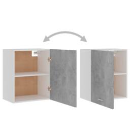 Berkfield Home Hanging Cabinets 2 pcs Concrete Grey 50x31x60 cm Engineered Wood - Size: 50 x 31 x 60 cm - thumbnail 5