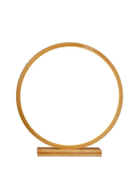 Lighting Collection Bamboo Led Light Table Lamp in Natural - image 1