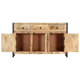 Berkfield Home Sideboard 120x35x76 cm Solid Mango Wood in Brown - Size: 120 x 35 x 76 cm - thumbnail 4