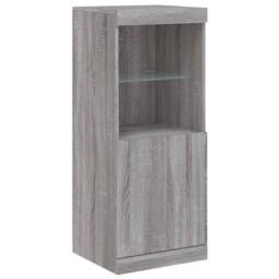 Berkfield Home Sideboard with LED Lights Grey Sonoma 162x37x100 cm - Size: 162 x 37 x 100 cm - thumbnail 9