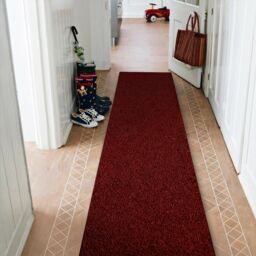 RugsX Traffic Burgundy Runner in Red - Size: 150 cm x 350 cm - thumbnail 4