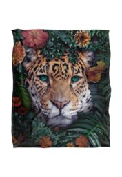 Reinders Tiger Silky Touch Super Soft Throw Blanket 152 X 127 cm in White - thumbnail 1