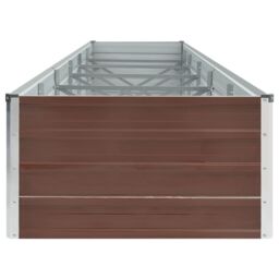 Berkfield Home Garden Raised Bed Galvanised Steel 480x80x45 cm Brown - Size: 480 x 80 x 45 cm - thumbnail 4