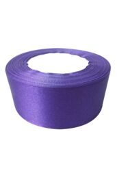 Neel Blue Double Sided Satin Polyester Ribbon Roll, 40mm x 25 Metres in Purple - thumbnail 4