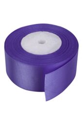 Neel Blue Double Sided Satin Polyester Ribbon Roll, 40mm x 25 Metres in Purple - thumbnail 2