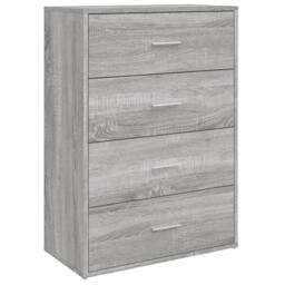 Berkfield Home Sideboards 2 pcs Grey Sonoma 60x31x84 cm Engineered Wood - Size: 60 x 31 x 84 cm - thumbnail 4