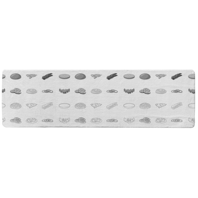 Benjamin Tate Design burger & sandwich icon Designer Runner Rug in Natural - Size: 67 cm x 230 cm - image 1
