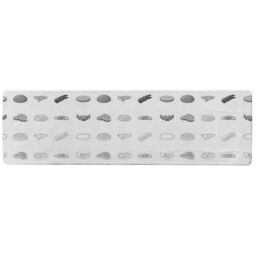 Benjamin Tate Design burger & sandwich icon Designer Runner Rug in Natural - Size: 67 cm x 230 cm - thumbnail 1